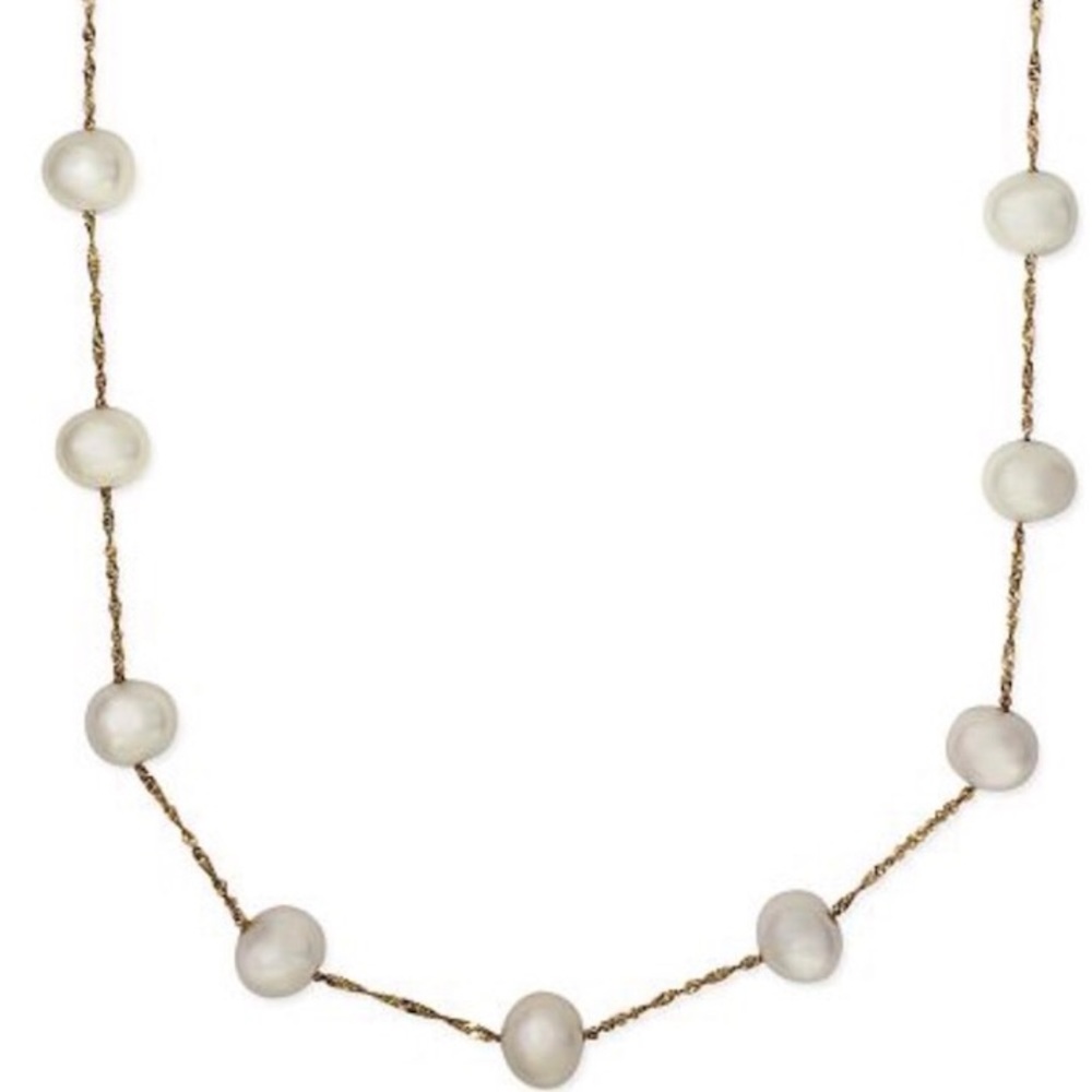 14k Gold pearl necklace - Picture 2 of 2